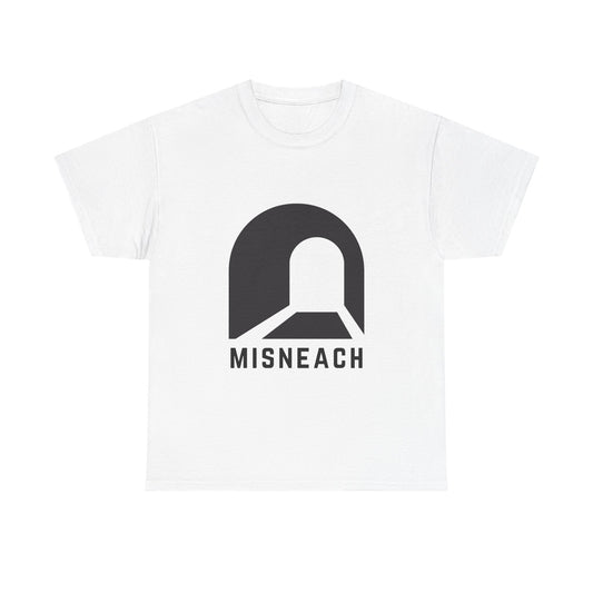 Unisex Heavy Cotton Tee - Minimalistic 'MISNEACH' Design - Casual Everyday Wear