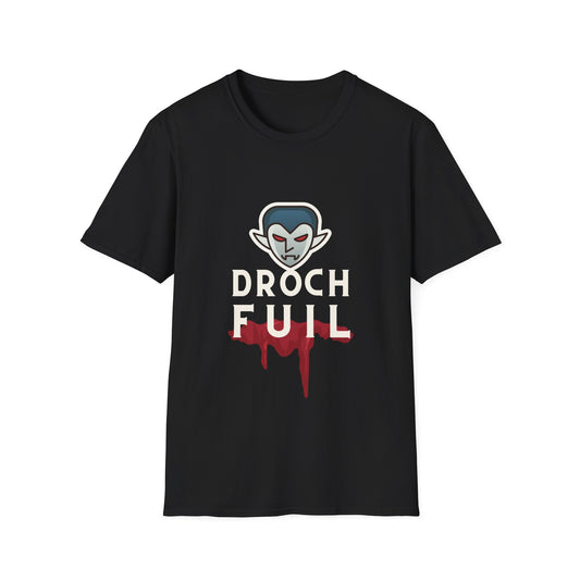 Droch Fuil Vampire Graphic Tee - Unisex Softstyle T-Shirt for Halloween